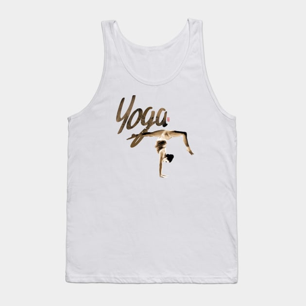 Yoga Handstand Splits Tank Top by ILYOart